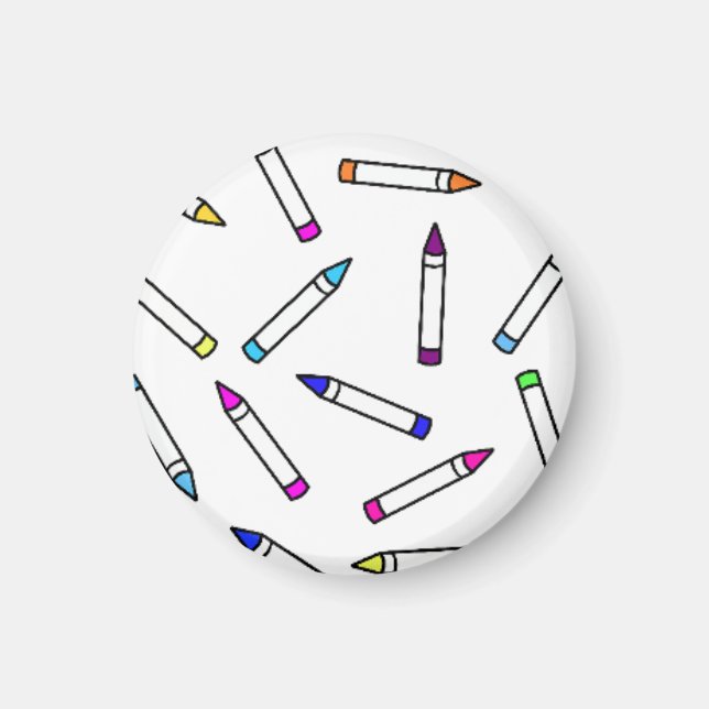 Imán Patrón de personalizado Crayon (Frente)