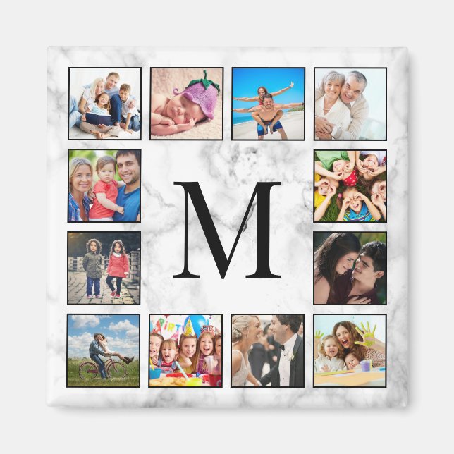 Imán Patrón de Piedra de Mármol Blanco (Frente)