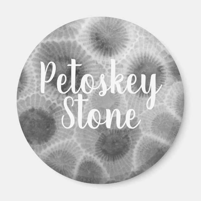 Imán Patrón de piedra de Petoskey (Frente)