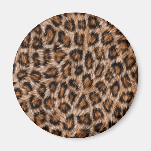 Imán Patrón de piel de gato animal de leopardo Fur Jagu (Frente)