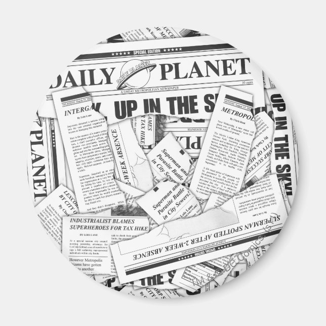 Imán Patrón de planeta diario - Blanco (Frente)