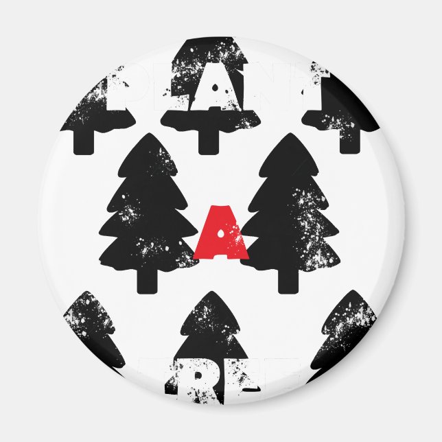 Imán Patrón de plantar un árbol (Frente)