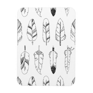 Imán Patrón de pluma retro inspirado