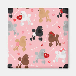 Imán Patrón de Poodle Valentine