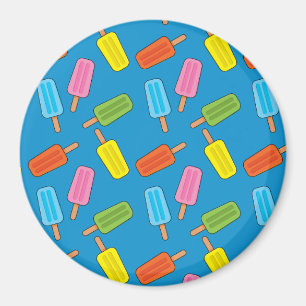 Imán Patrón de Popsicles Coloridos