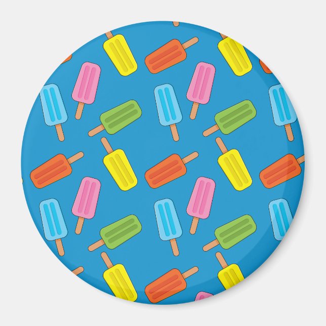 Imán Patrón de Popsicles Coloridos (Frente)