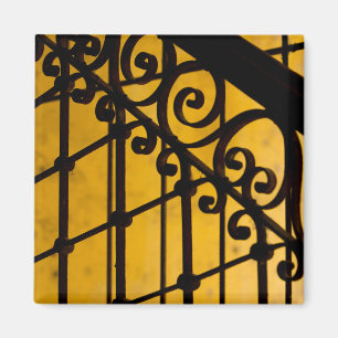 Imán Patrón de puerta de hierro en amarillo, Cuba