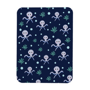 Imán Patrón de pulpo bajo el mar