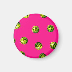 Imán patrón de sandía rosa