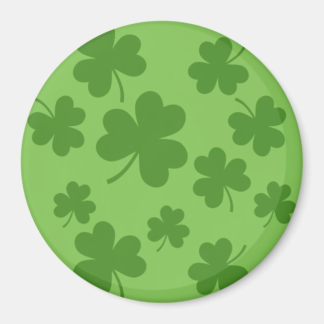 Imán Patrón de Shamrock Clover del Día de San Patricio (Frente)