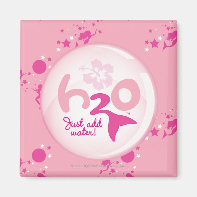 Imán Patrón de sirena rosa (Frente)