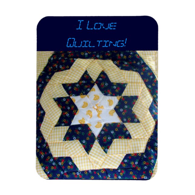 Imán - Patrón de Star Quilt (Vertical)