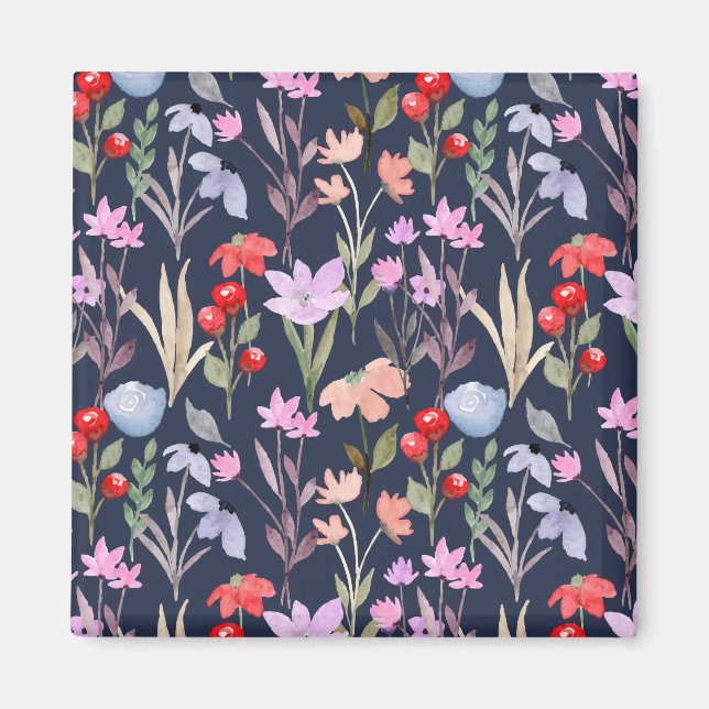 Imán Patrón de superficie floral Moda Botánica (Frente)