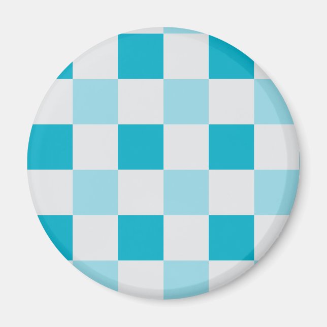 Imán Patrón De Tablero Blanco Y Azul (Frente)