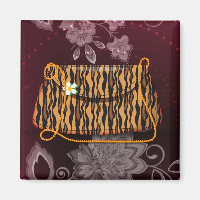 Imán Patrón de tiras de tigre (Frente)