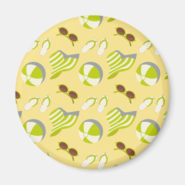 Imán Patrón de vacaciones en la playa con gafas de sol  (Frente)