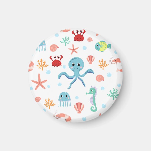 Imán Patrón del mundo marino (Frente)