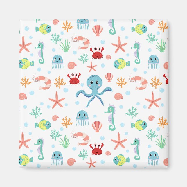 Imán Patrón del mundo marino (Frente)