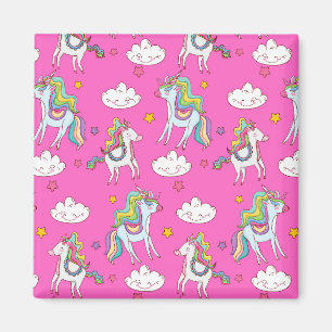 Imán Patrón divertido de unicornio
