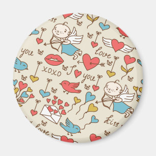 Imán Patrón el día de San Valentín con Cupido