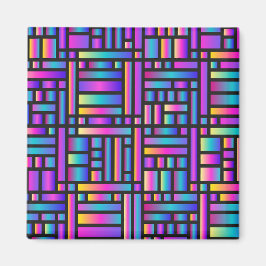 Imán Patrón Estilo Moderno - Moda Tartán Geométrico