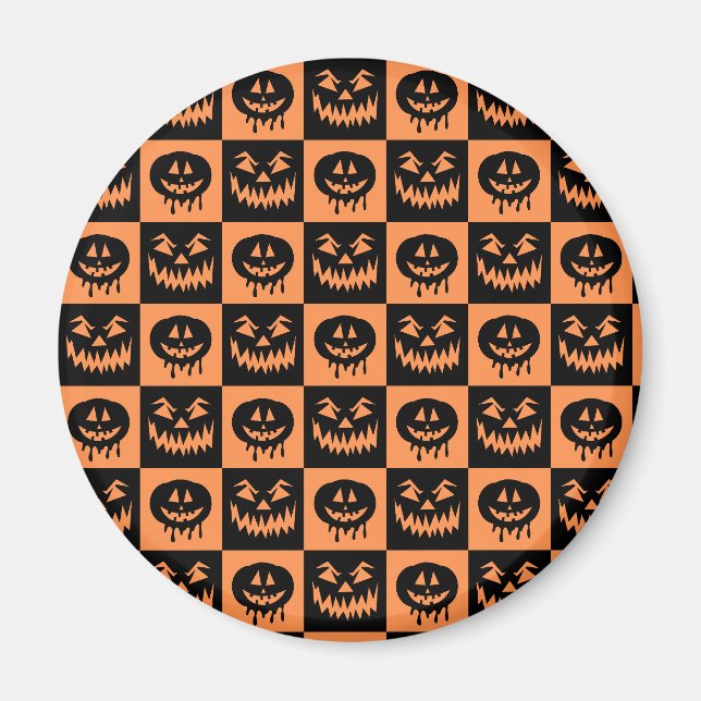 Imán Patrón fantasma de la calabaza de Halloween (Frente)