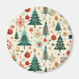 Imán Patrón festivo de vacaciones de invierno