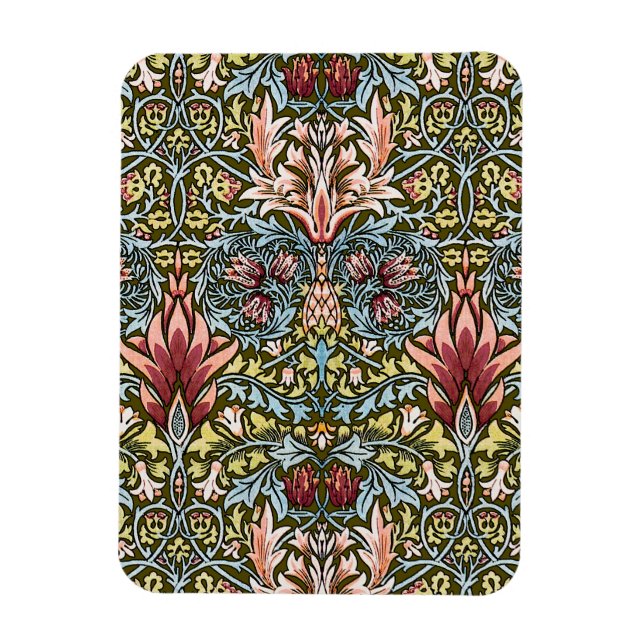 Imán Patrón floral de cabeza de serpiente de William Mo (Vertical)