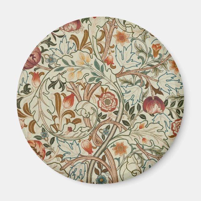 Imán Patrón floral de William Morris Acanthus Embroider (Frente)