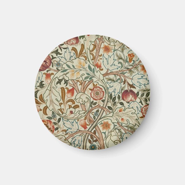 Imán Patrón floral de William Morris Acanthus Embroider (Frente)