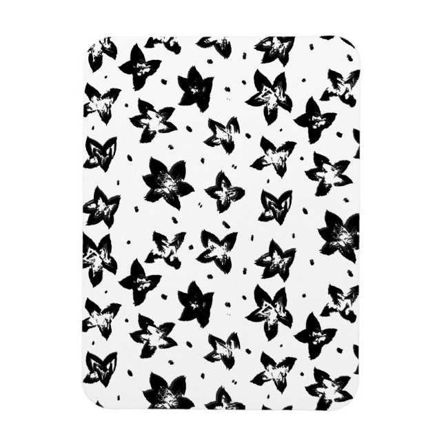 Imán Patrón floral reconstruido - Gótico acromático (Vertical)