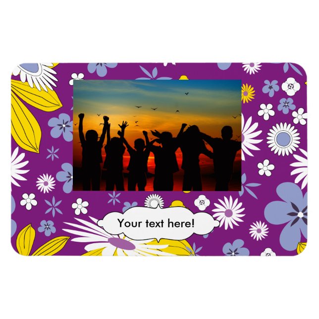 Imán Patrón floral sin foco (Horizontal)