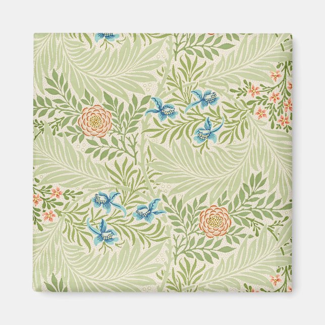 Imán Patrón floral William Morris Larkspur (Frente)