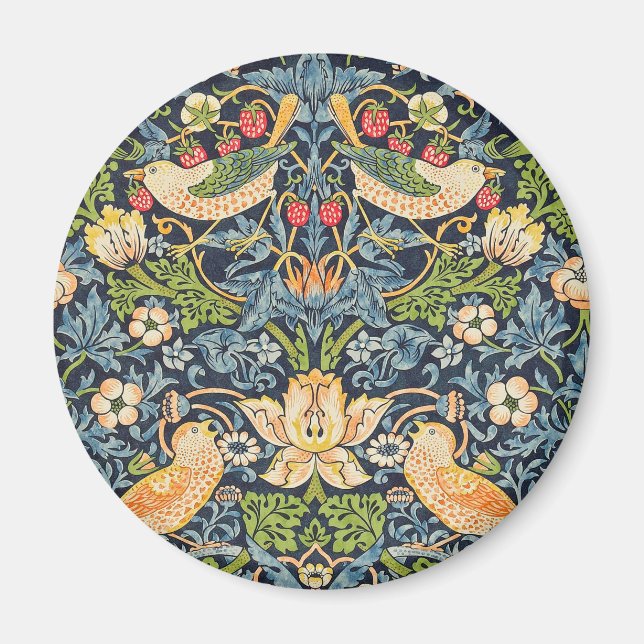 Imán Patrón floral William Morris Strawberry Thief (Frente)