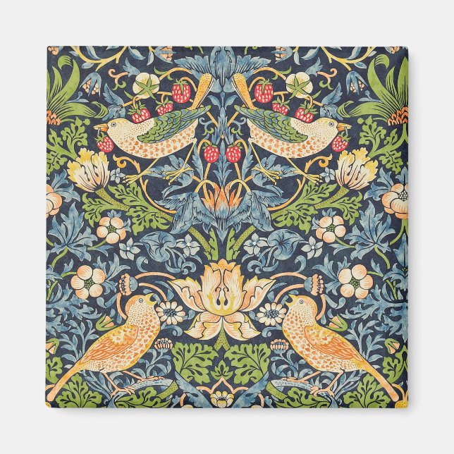 Imán Patrón floral William Morris Strawberry Thief (Frente)