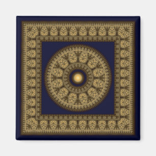 Imán Patrón fractal con marco de hada oriental