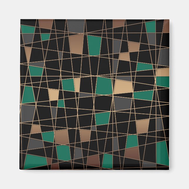 Imán Patrón geométrico abstracto (Frente)