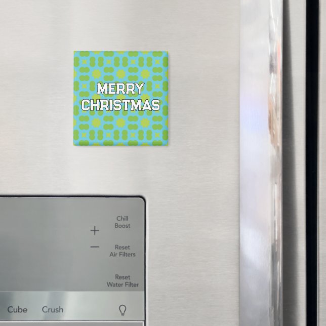 Imán Patrón geométrico de Navidad - Personalizado  (In situ (nevera))