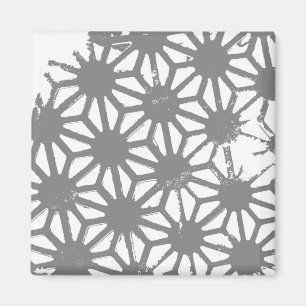 Imán Patrón geométrico gris