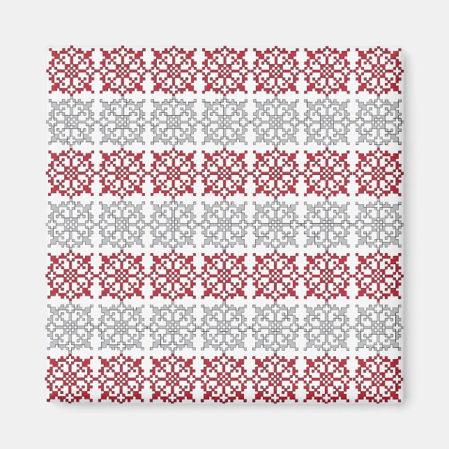 Imán Patrón geométrico I del signo del SUN letón tradic (Frente)