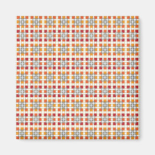 Imán Patrón geométrico moderno de cuadrados Amber