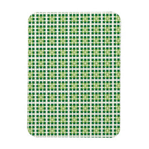 Imán Patrón geométrico moderno de cuadrados del bosque