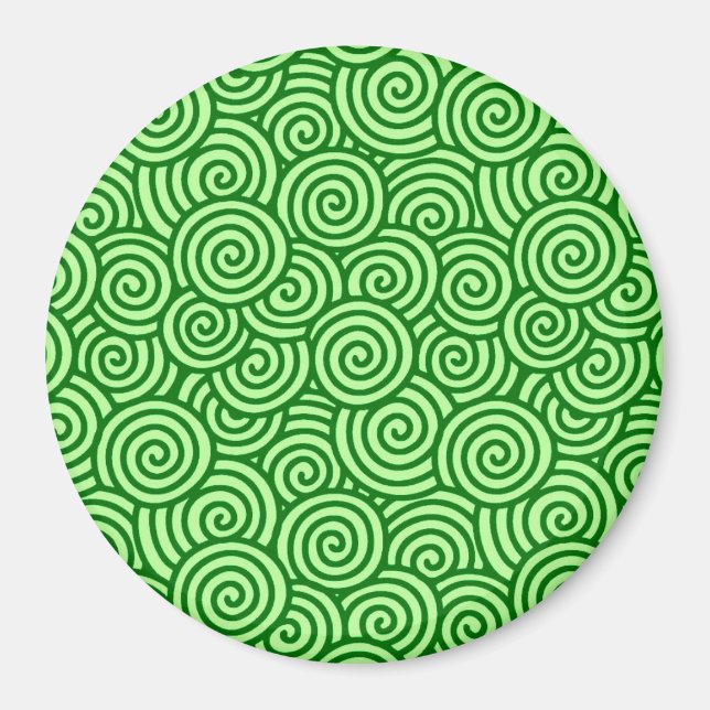 Imán Patrón giratorio japonés - verde pino y cal (Frente)