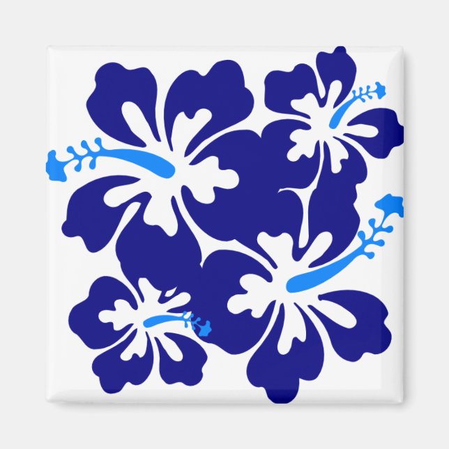 Imán Patrón Hibiscus azul (Frente)