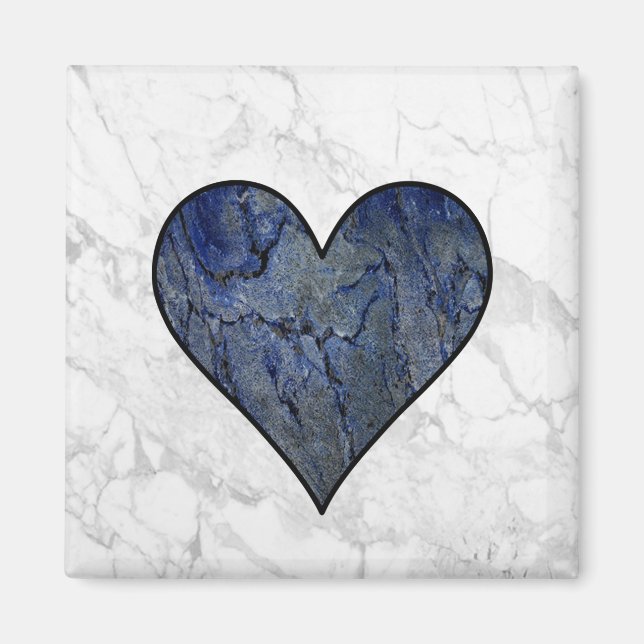 Imán Patrón marcado de piedra azul (Frente)