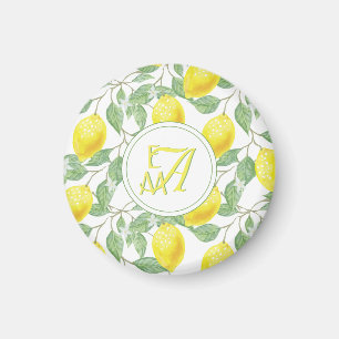 Imán Patrón Monograma del Limonero Decoración Verde Ama