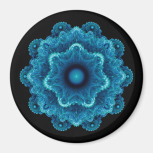 Imán Patrón natural azul fractal