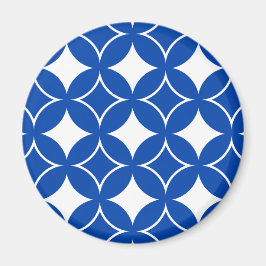 Imán Patrón naval azul y blanco