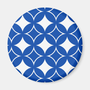 Imán Patrón naval azul y blanco