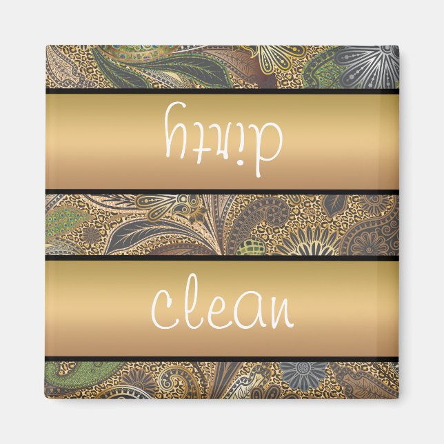 Imán Patrón Paisley de impresión animal (Frente)